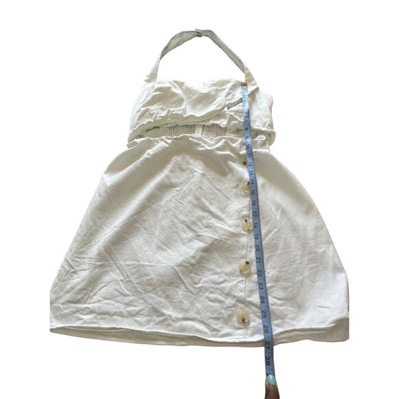 Anthropologie Mare Mare Dress Plus Ethereal White Halter Smocked Mini Size 1X - Picture 13 of 13